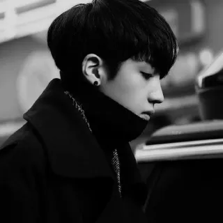 🇪🇪 36400241 man, black and white, portrait, person, korean, asian telegram sticker