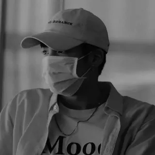 🇮🇸 71e6a4a3 Mood mood, person, mask, monochrome, black and white telegram sticker