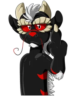 🖕 245f477a Furry, Dragón, Antropomorfo, Dedo corazón, Ofensivo, Dibujos animados, Pegatina telegram sticker