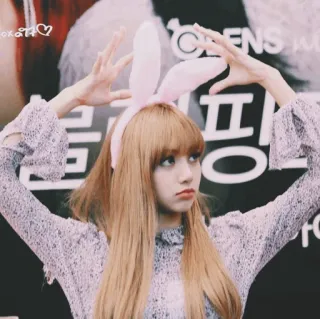 🍴 d5dbb95f Lisa Lisa, Blackpink, Kpop, Sängerin, Hasenohren whatsapp sticker