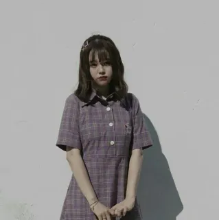 ☘ 1b69d98a wanita, gaun, potret, gadis, mode, muda telegram sticker