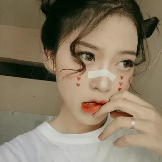 🍓 d01a9ce5 Mädchen, Schönheit, süß, Porträt, Herz, Pflaster telegram sticker