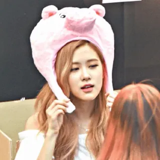 🌸 73c4e3d3 osoba, portret, różowy, kapelusz, kobieta, dziewczyna, moda telegram sticker