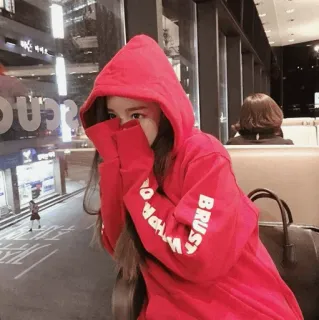 🍄 965649c6 UNDER BRUSTOR Kapuzenpullover, rot, Mode, Kleidung telegram sticker