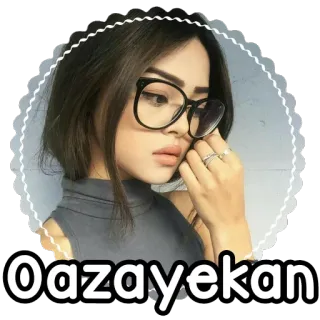 😒 1e1e3ccc Oazayekan person, portrait, woman, glasses whatsapp sticker