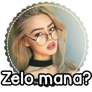 🤔 4d6a41f0 Zelo mana? woman, girl, blonde, portrait whatsapp sticker