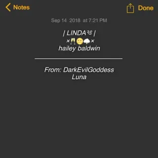 🌝 44dceaab LINDA hailey baldwin From: DarkEvilGoddess Luna telegram sticker