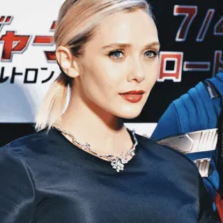 🌜 614c33e1 7/4 aktris, selebriti, wanita, potret, acara, Elizabeth Olsen telegram sticker