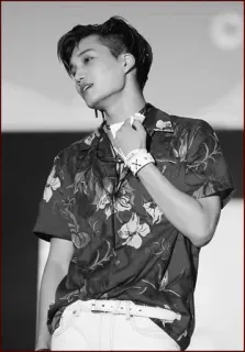 🥀 5b194c37 personne, homme, masculin, chemise fleurie, mode whatsapp sticker