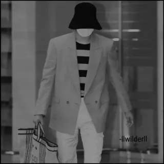 🕊 cd493a42 -Ilwilderll thời trang, phong cách, quần áo, áo blazer, người, trắng đen whatsapp sticker