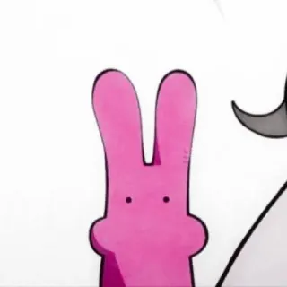 🍥 1f852766 kartun, merah muda, kelinci, kelinci telegram sticker