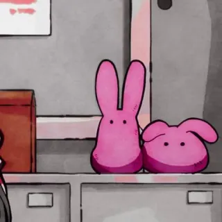 🍥 c5ba745b merah muda, kelinci, lucu, hewan, kartun, ilustrasi telegram sticker