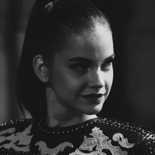 ✖️ 906930df ผู้หญิง, ภาพเหมือน, นางแบบ, ใบหน้า, ขาวดำ telegram sticker