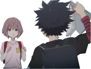 😠 59f0fdde Anime, Charaktere, Rucksack, Schule, Bücher telegram sticker