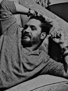 🔚 78698b25 Tom Hardy actor, man, portrait, celebrity whatsapp sticker