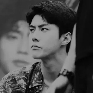 ✖️ 2258f61d portret, mężczyzna, twarz, czarno-białe, osoba, zdjęcie portretowe whatsapp sticker