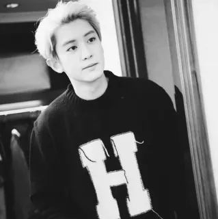 🕸 df864d87 H personne, pull, noir et blanc, portrait, homme telegram sticker