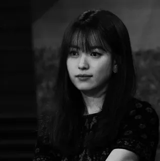 💷 0e97cf6e Frau, Porträt, Person, Haare, Gesicht, Schwarzweiß telegram sticker