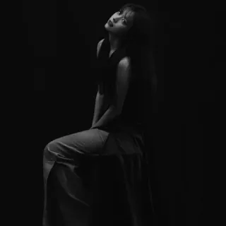 ⚓️ 604908bc Frau, Porträt, Schwarzweiß, Mode, Model, Fotografie telegram sticker