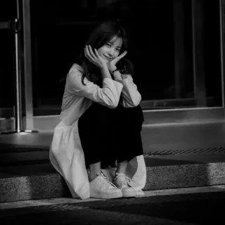 ✖️ 62592eb9 Frau, Porträt, Mode, Stil, hübsch, lächelnd, Mädchen, schön telegram sticker