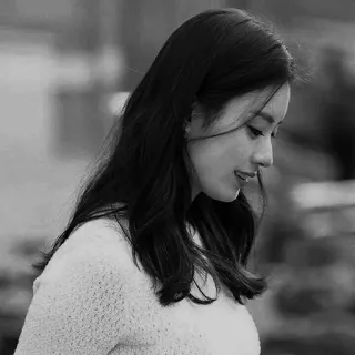 ✖️ efe51089 Frau, Porträt, Schwarzweiß, Person, weiblich telegram sticker