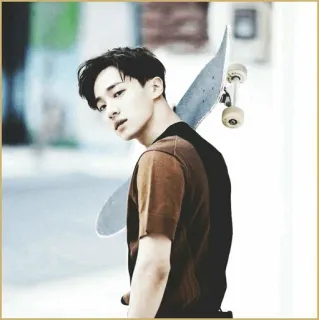 ⚖ 47e2422b man, skateboard, aziatisch, koreaans, portret, casual, tiener telegram sticker