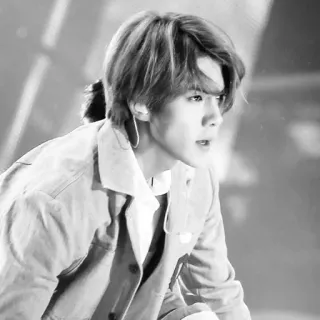 ➖ 1967e359 orang, pria, potret, hitam putih whatsapp sticker