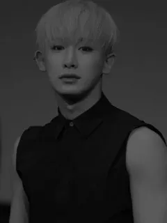 🖤 34d40c24 Wonho kpop, singer, celebrity, male, portrait, person telegram sticker