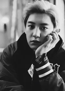 🌚 0eecf2a3 ผู้ชาย, ภาพเหมือน, เกาหลี, นักร้อง, นักแสดง, ขาวดำ, แฟชั่น, คนดัง telegram sticker