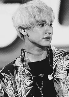 ✨ 44e590f9 ผู้ชาย, ภาพเหมือน, ขาวดำ, นักร้อง, นักแสดง, เกาหลี telegram sticker