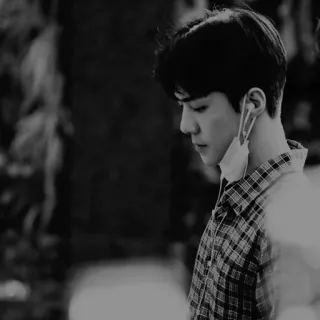 ✖️ 064a0d96 pessoa, homem, retrato, rosto, preto e branco, perfil telegram sticker