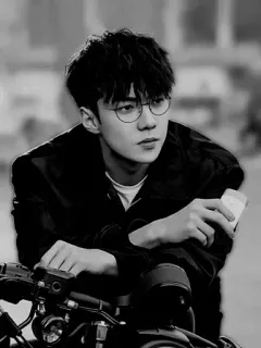 🏹 119d3c92 человек, портрет, черно-белое, мужчина, очки telegram sticker