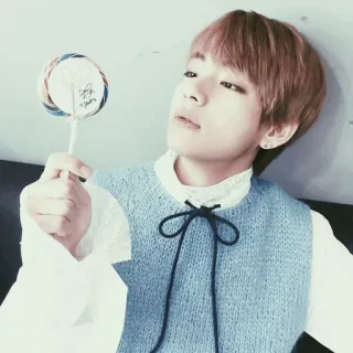 ☄ c89ba4fa V kpop, v, bts, música telegram sticker