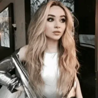 📰 f41a97d2 Sabrina Carpenter 歌手, 女演员, 金发, 肖像, 名人 whatsapp sticker