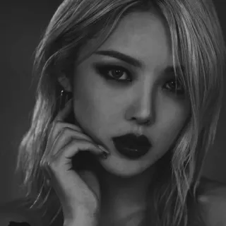 ✖️ b76cbefc wanita, potret, hitam putih, makeup, kecantikan, orang whatsapp sticker