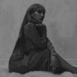 🕊 c512b311 wanita, duduk, hitam putih, potret whatsapp sticker