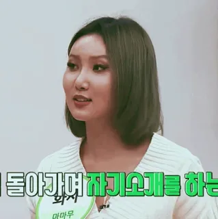 🕯 0023f5b0 돌아가며 자기소개를 하는 Koreański, Kobieta, Portret, Piosenkarka telegram sticker