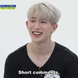 🏹 4687d3f7 Short comments. homme, sourire, commentaires courts, personne telegram sticker