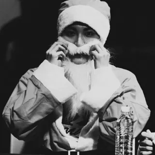 🖇 f304d932 Santa Claus weihnachtsmann, weihnachten, urlaub, winter, porträt, festlich, person, hut telegram sticker