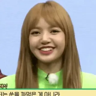 🌿 b0465722 Lisa 해석 kpop, blackpink, lisa, smile, woman telegram sticker