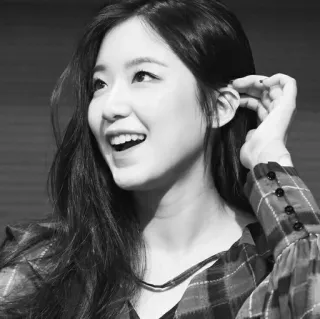 🌬 47b05af2 retrato, mulher, sorrindo, monocromático, penteado, alegre whatsapp sticker