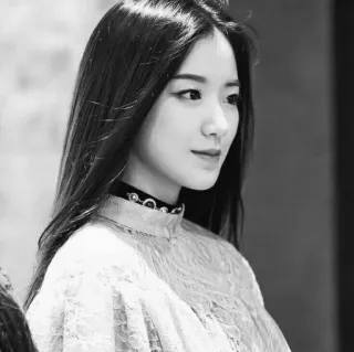 🌬 75ff09d7 mulher, retrato, preto e branco, menina, asiática whatsapp sticker