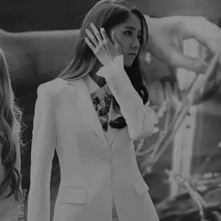 ✖️ b62bc76b ผู้หญิง, สูท, ธุรกิจ, เป็นทางการ, ขาวดำ, ภาพเหมือน, เกาหลี telegram sticker