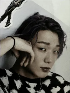 📓 002e349d potret, pria, orang, gaya rambut, hitam putih telegram sticker