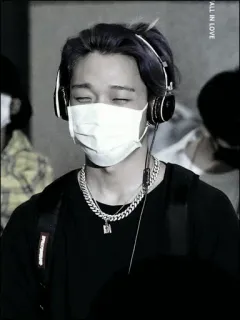 🥀 e544a375 ALL IN LOVE masker, headphone, pria, rantai, mode telegram sticker