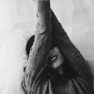 🌚 9a45eb57 wanita, sweter, mode, potret, gaya, model telegram sticker