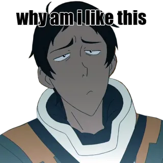 😓 d15245bf Lance Voltron why am I like this Lance, Voltron, Meme, Desenho animado, Animado telegram sticker