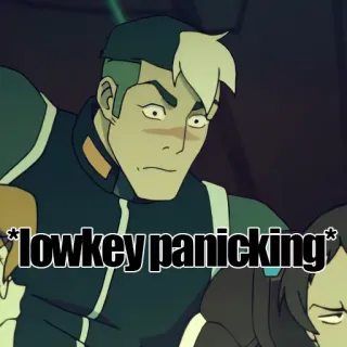 😱 ea260d91 *lowkey panicking* Anime, Mangá, Desenho animado, Em pânico, Discreto, Preocupado, Inquieto telegram sticker