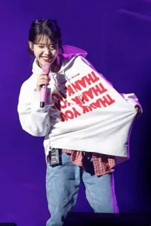 🌙 173d66f1 THANK YOU IU, Cantora coreana, Pop, Obrigado whatsapp sticker