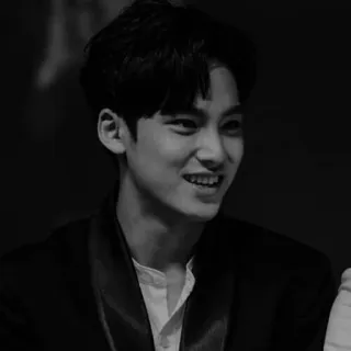 🌑 5263952a persona, retrato, sonriendo, hombre, blanco y negro telegram sticker